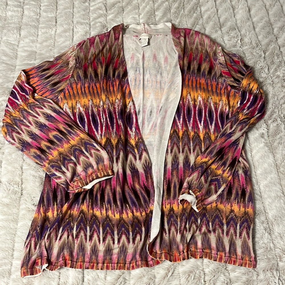 Colorful lightweight knit cardigan
